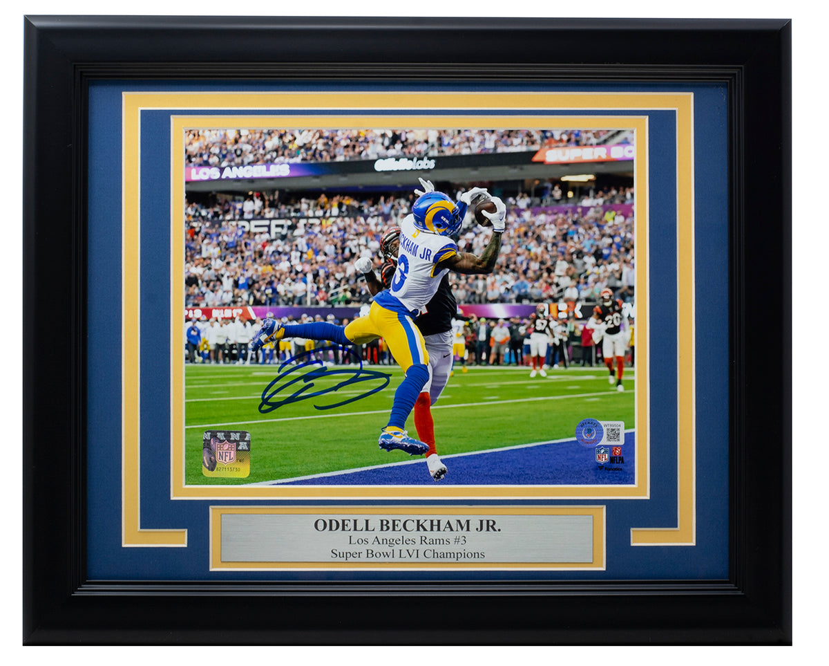 Los Angeles Rams Super Bowl LVI Champions triple 8x10s photo framed w  nameplates