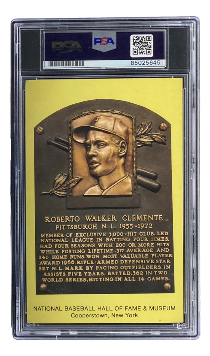 Roberto Clemente HOF Plaque Card (PSA Authentic)