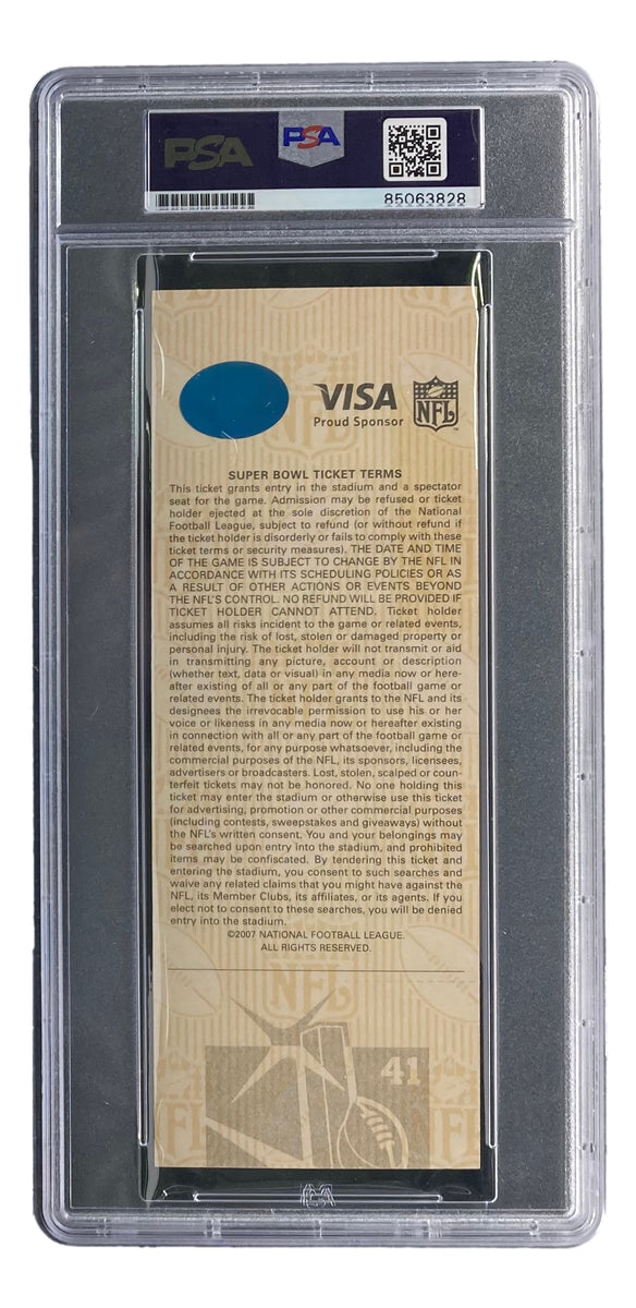 Peyton Manning Signed Colts Super Bowl XLI Ticket SB XLI MVP Insc PSA –  Sports Integrity