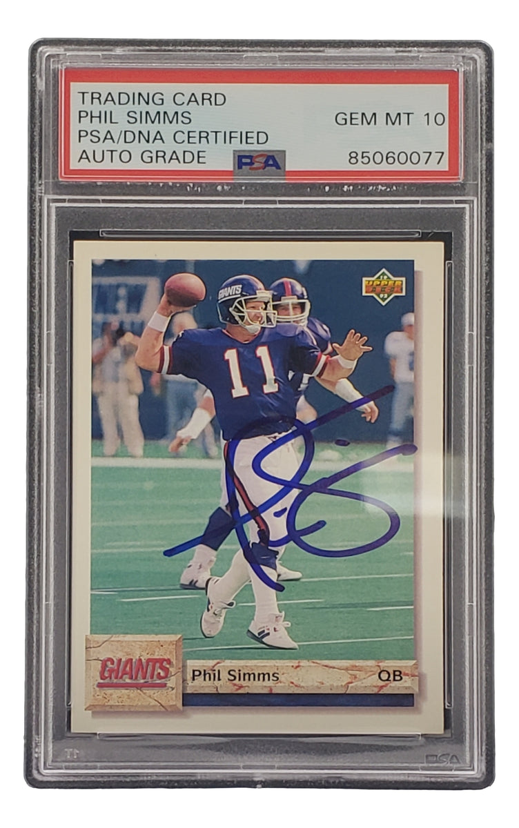 Phil Simms Signed 1992 Upper Deck #561 Giants Trading Card PSA/DNA Gem –  Sports Integrity