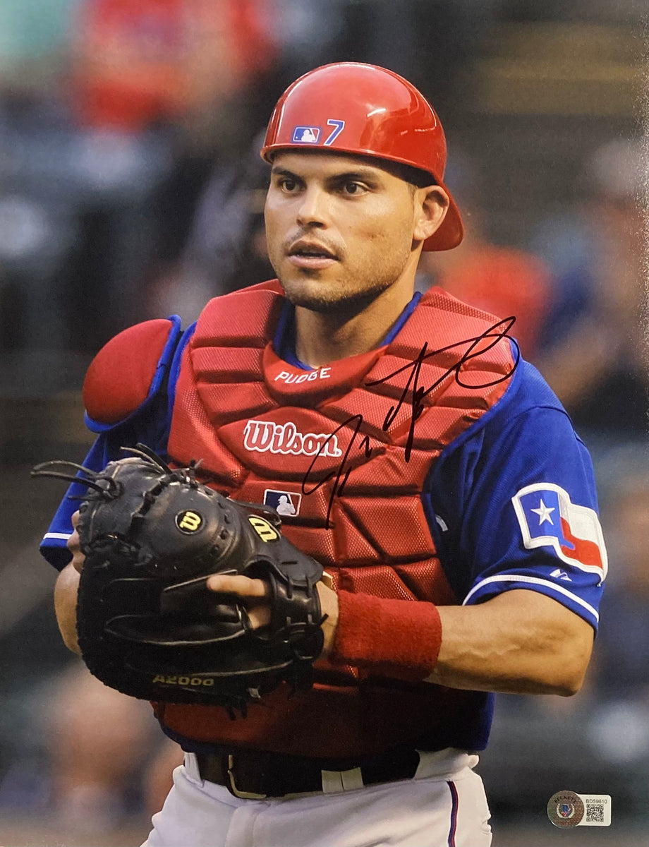 Ivan Rodriguez Signed 11x14 Texas Rangers Photo BAS BD59668