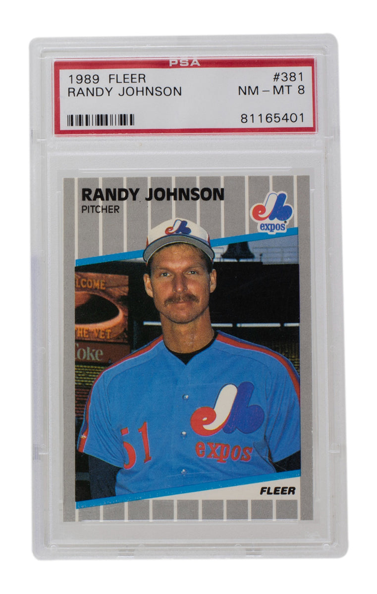 RANDY JOHNSON - 8 Baseball cards Rookies - Montreal EXPOS - Seattle MARINERS