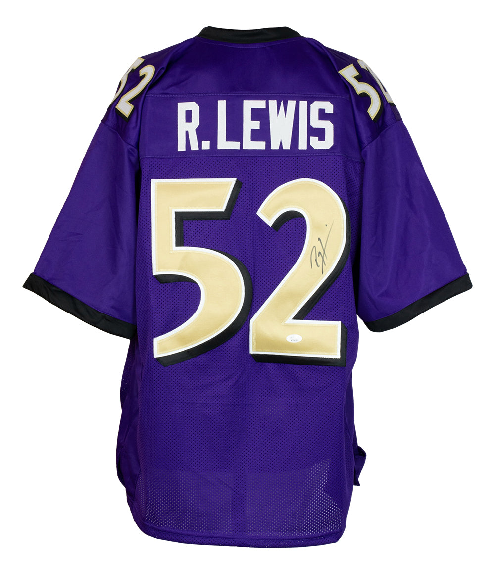 Ray Lewis Signed Custom Purple Pro Style Football Jersey JSA Itp 992