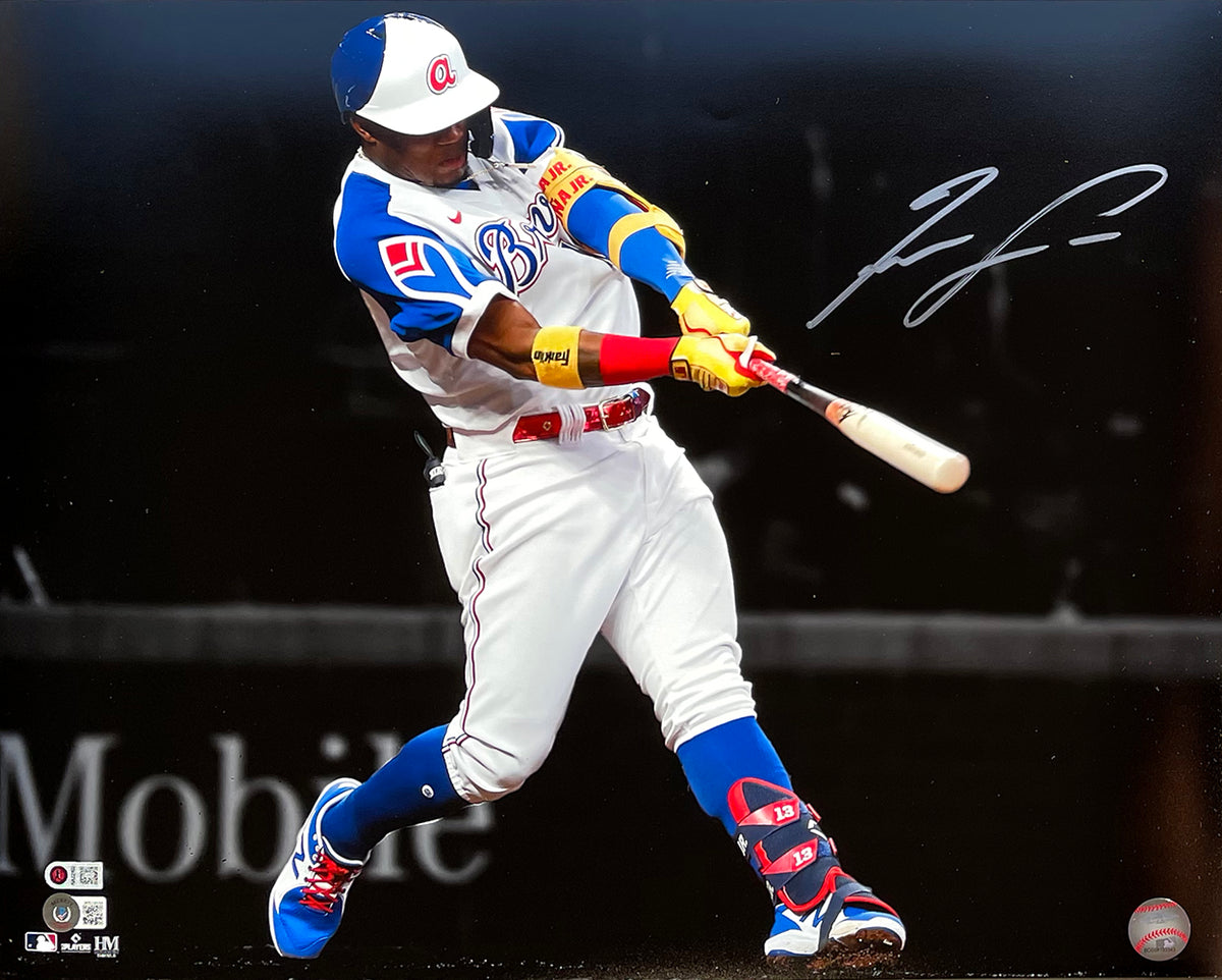 Atlanta Braves, Ronald Acuna Jr. Autographed 16x20 Photo, Deluxe Frame –  Latitude Sports Marketing