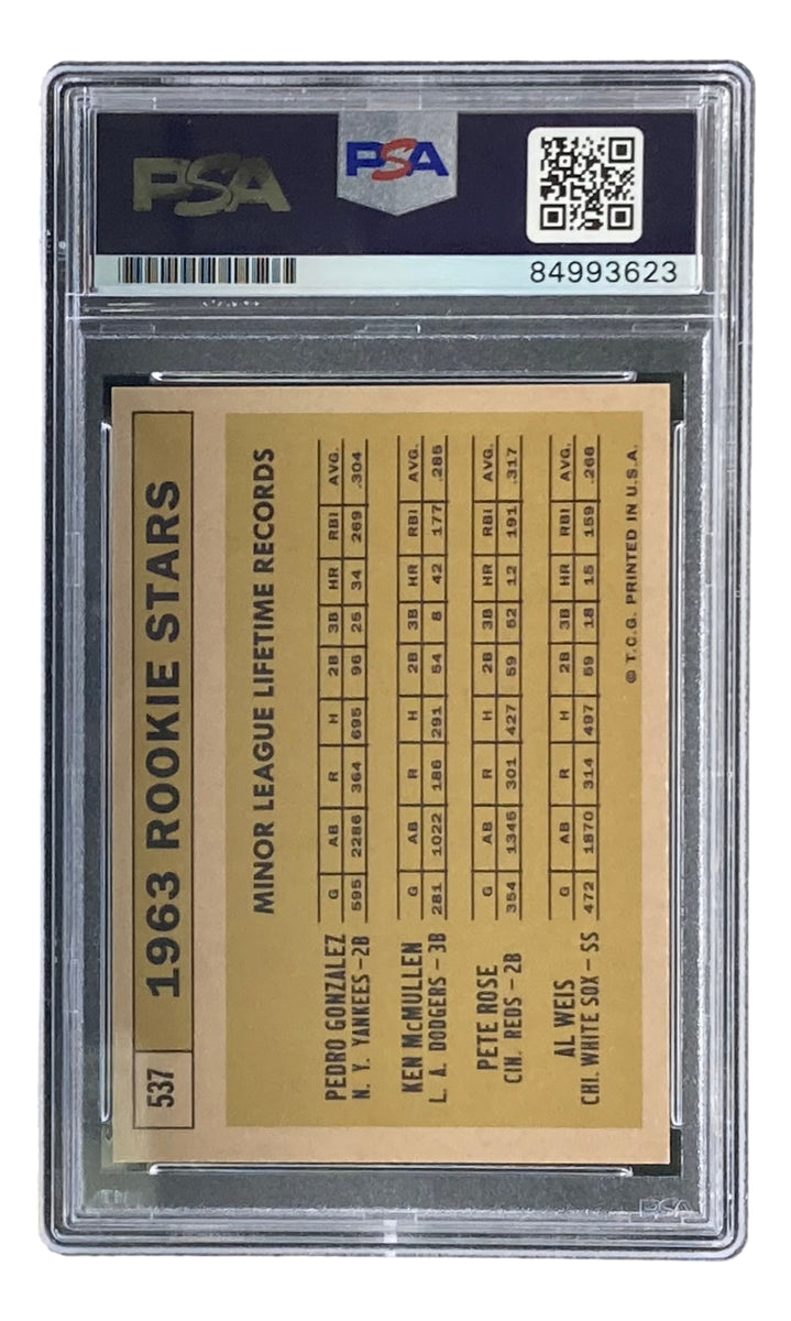 1963 Topps Pete Rose - 1963 Rookie Stars #537 PSA Mint 9., Lot #80841