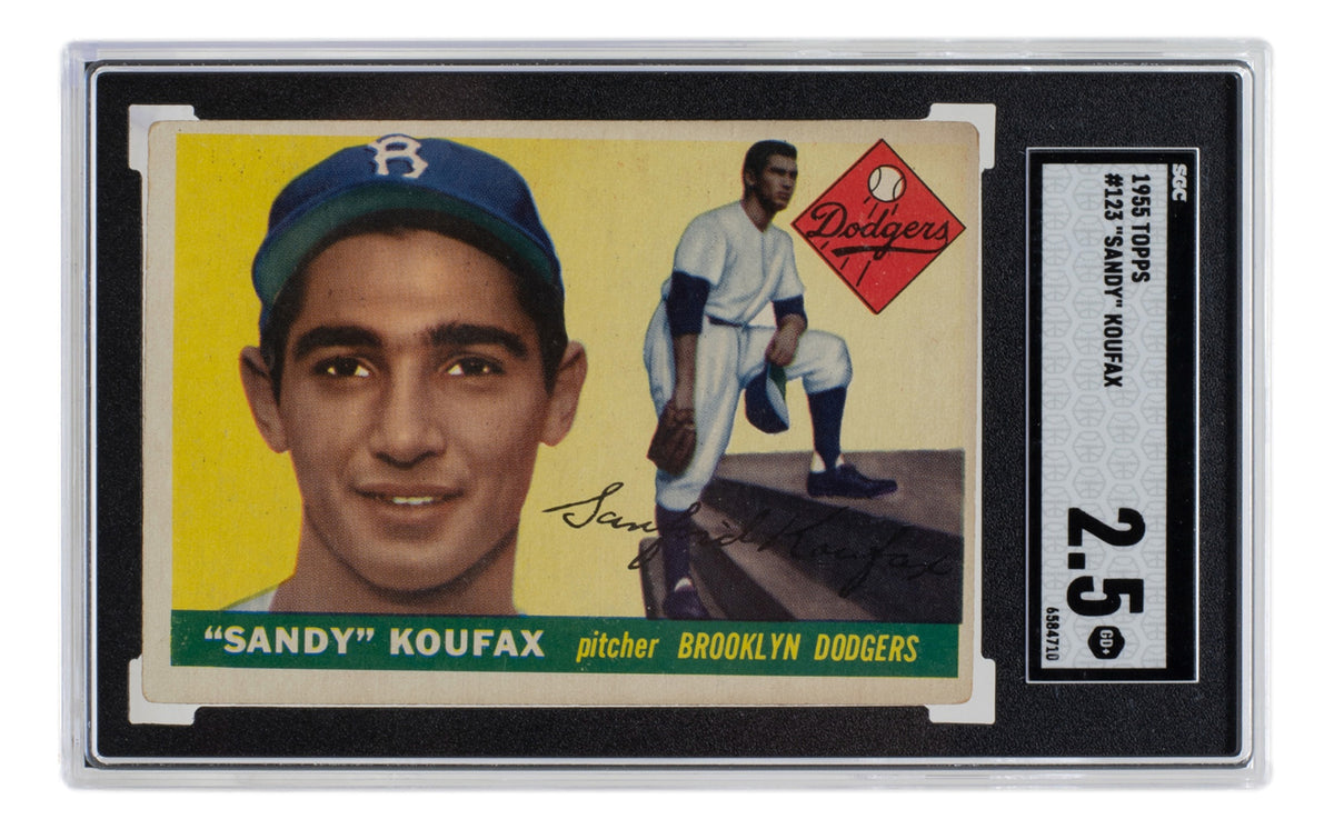 MAJESTIC  SANDY KOUFAX Brooklyn Dodgers 1955 Cooperstown Away