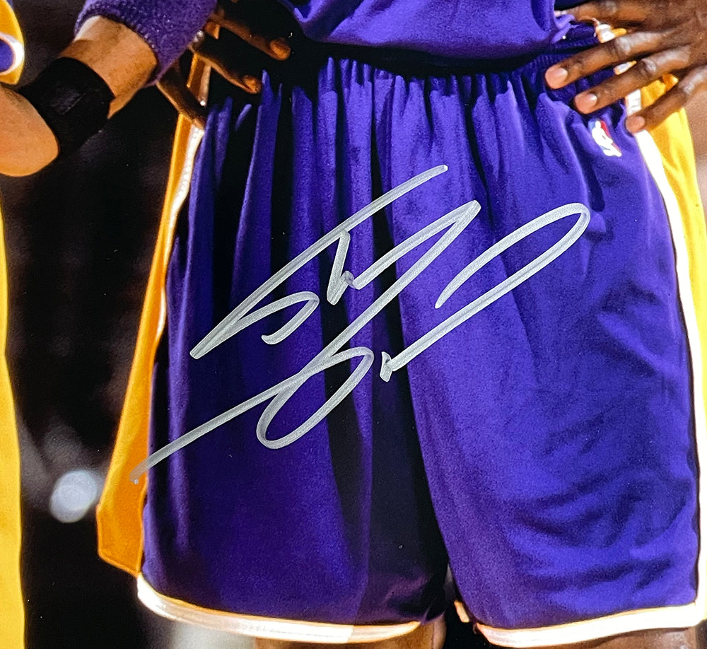 Shaquille O'Neal Signed Framed Custom Purple Pro Style Basketball