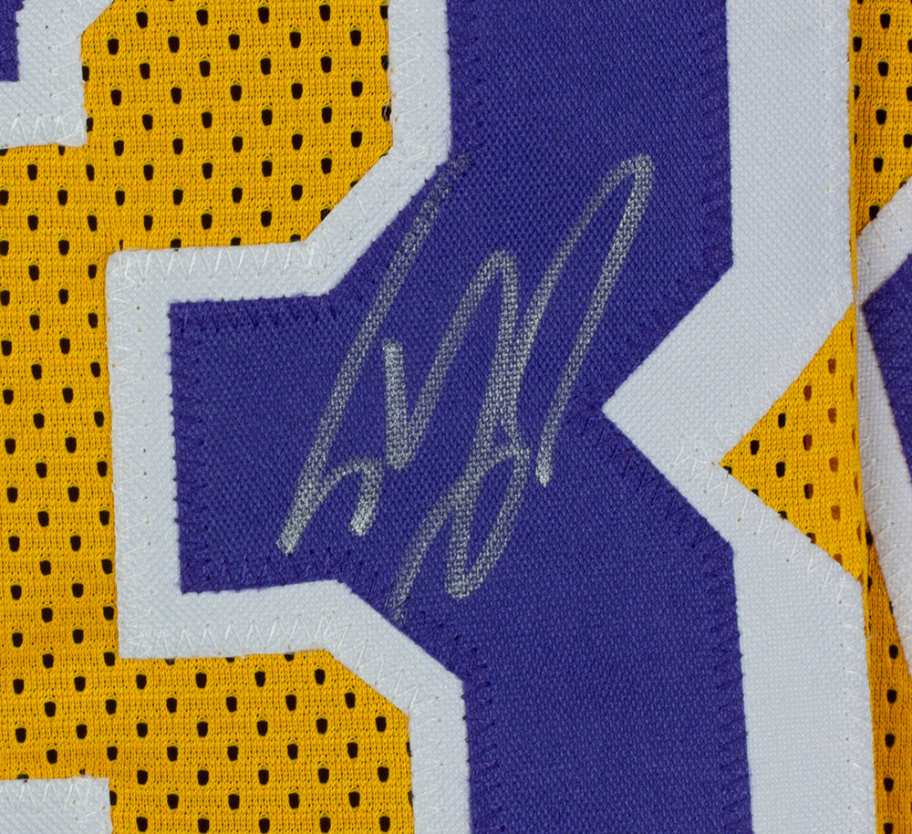 Sports Integrity Shaquille O'Neal Signed Framed Custom Purple Pro Style Basketball Jersey BAS Itp