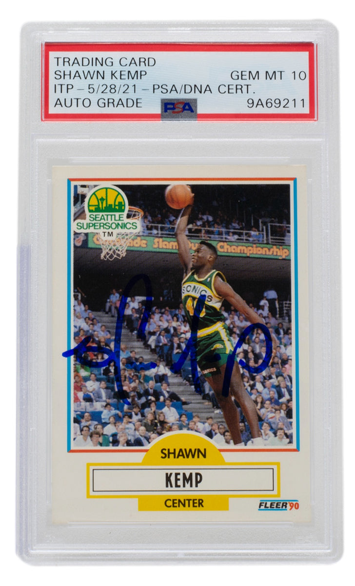 Shawn Kemp Signed Supersonics Basketball Jersey (PSA COA