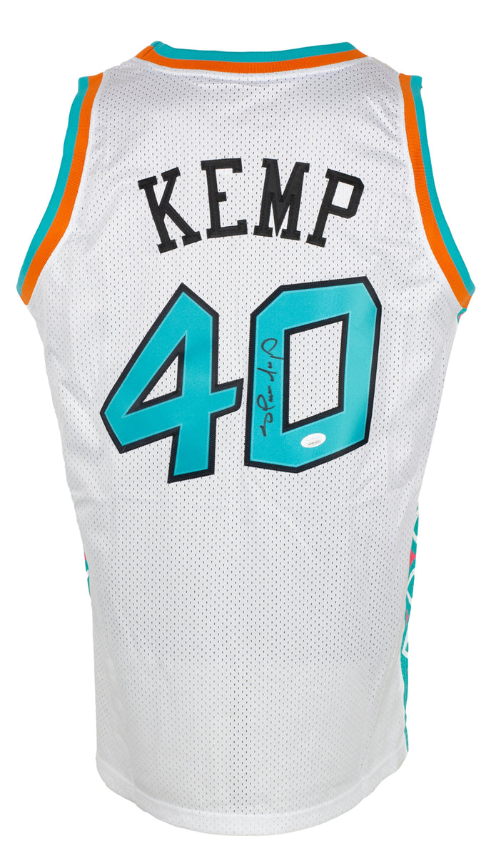 Shawn Kemp Authentic Signed Green Pro Style Framed Jersey BAS Witnessed