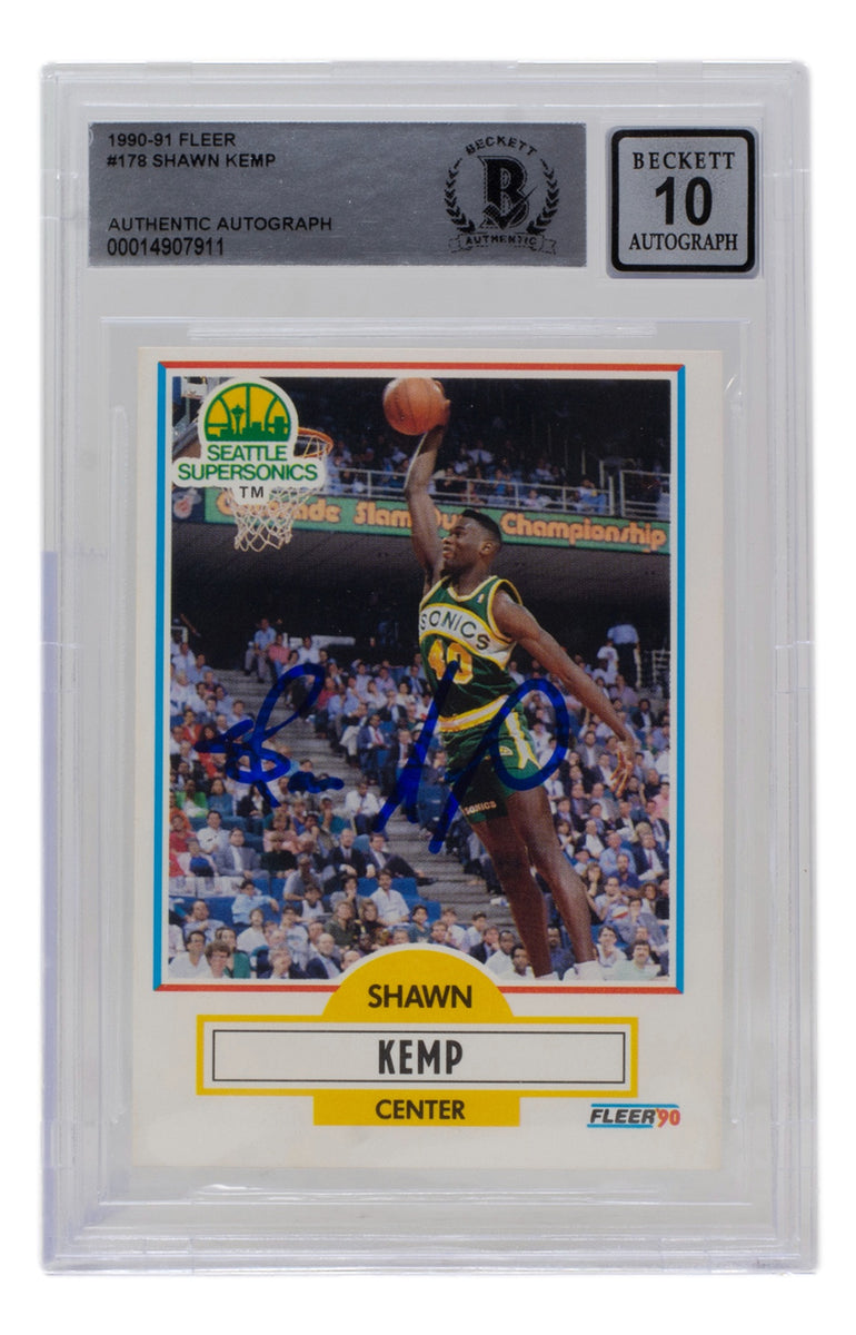 Shawn Kemp Framed Signed Jersey Beckett Autographed Signed Seattle  Supersonics