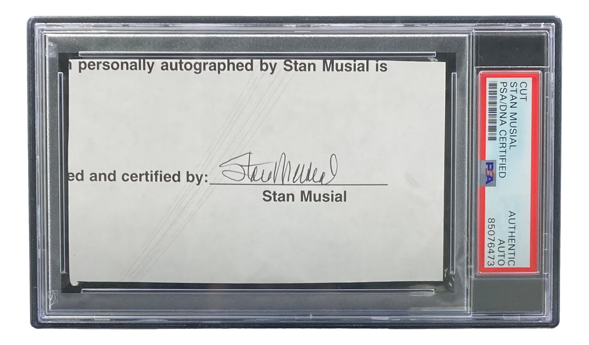 Framed Stan Musial St. Louis Cardinals Autographed Jersey - PSA