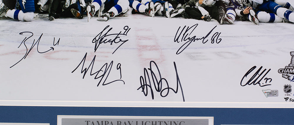 Tampa Bay Lightning Steven Stamkos Highland Mint Back-to-Back Stanley Cup  Champions 13'' x 13'' Impact Jersey Framed Photo