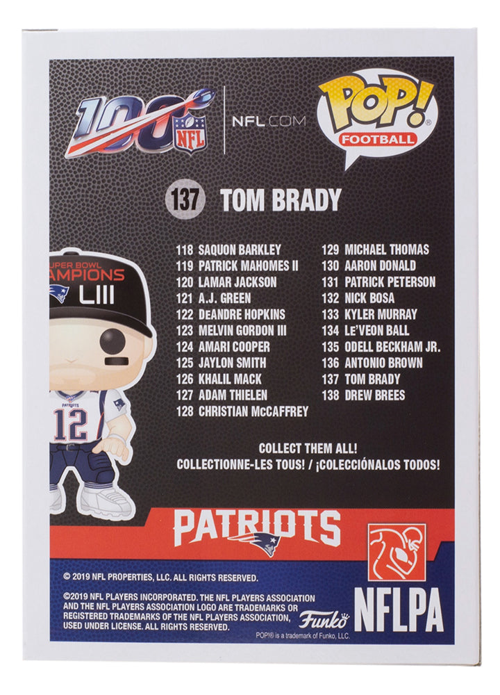 Tom Brady New England Patriots SB LIII NFL Funko Pop! Figure #137 – Sports  Integrity