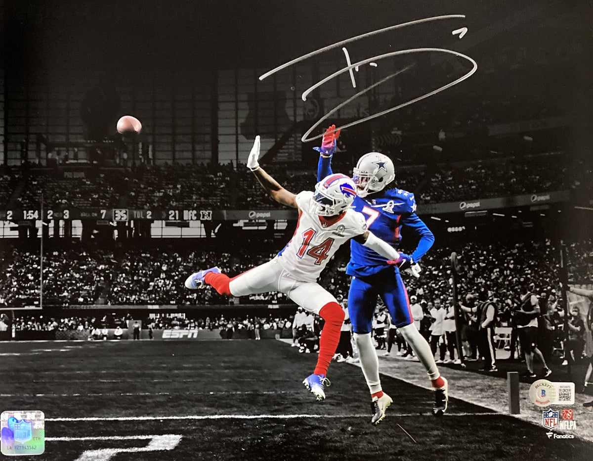 Stefon Diggs Trevon Diggs Signed Framed 16x20 Pro Bowl Photo BAS Itp