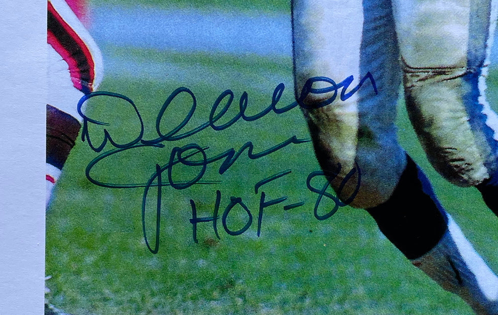 DEACON JONES SAN DIEGO CHARGERS HOF 80 ACTION SIGNED 8x10