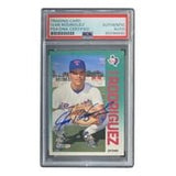 Ivan Rodriguez Signed 1992 Fleer #316 Texas Rangers Rookie Card PSA/DNA - Sports Integrity