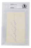 Bernie Boom Boom Geoffrion Signed Slabbed Montreal Canadiens Index Card BAS - Sports Integrity