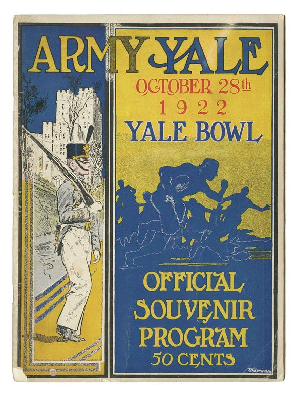 Army vs Yale October 28 1922 Official Game Program