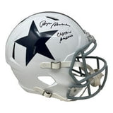 Roger Staubach Signed Cowboys FS 60-63 Replica Speed Helmet Captain America BAS