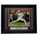 Shane Bieber Signed Framed 8x10 Cleveland Indians White Jersey Pitch Photo BAS - Sports Integrity