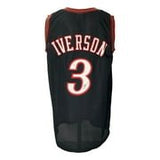 Allen Iverson Signed Custom Black Pro - Style Basketball Jersey JSA - Sports Integrity