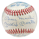 1953 New York Yankees (16) Multi Signed AL Baseball Mantle & More BAS AD56557