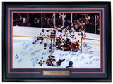 1980 USA Miracle On Ice 21 Signed Framed 22x32 Photo Herb Brooks & More BAS LOA - Sports Integrity