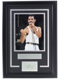 Freddie Mercury Framed 8x10 Queen Live Aid Photo w/ Laser Engraved Signature - Sports Integrity