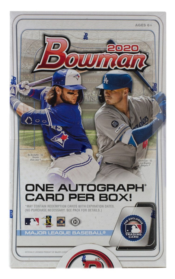 SEALED 2020 Topps Bowman MLB Baseball Trading Card Hobby Box - Sports Integrity