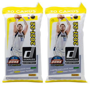 Lot of (2) 2021/22 Panini Donruss NBA Basketball Trading Card Value Packs