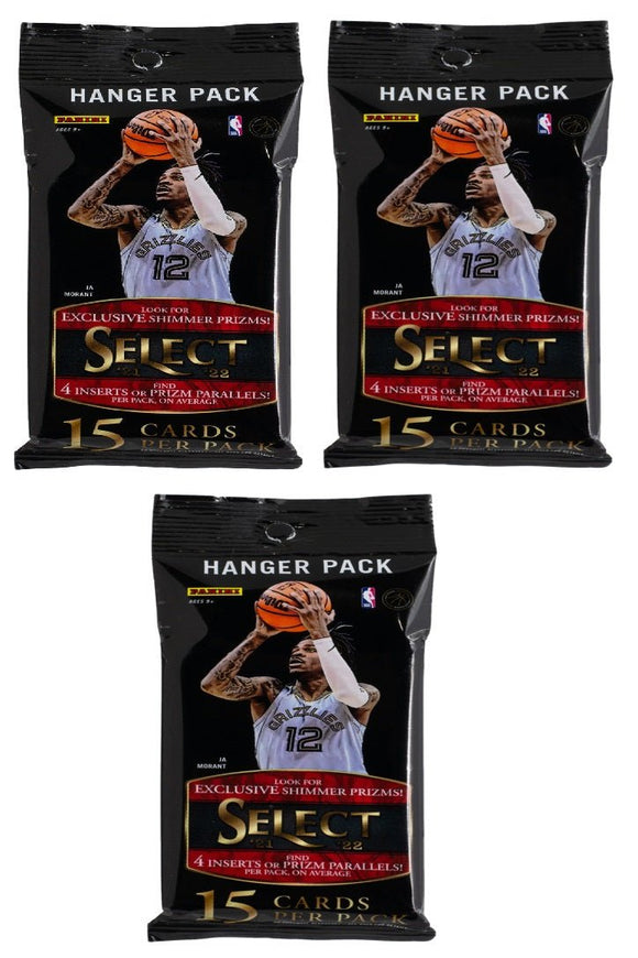 Lot of (3) 2021 - 22 Panini Prizm Select Basketball Card Factory Sealed Hanger Packs - Sports Integrity