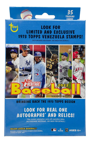 2022 Topps Heritage Baseball Trading Card Hanger Box Sports