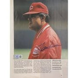 Lou Pinieilla Signed Cincinnati Reds Magazine Page BAS BH71195 - Sports Integrity