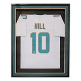 Tyreek Hill Miami Signed Framed Custom White Football Jersey BAS ITP