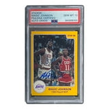 Magic Johnson Signed LA Lakers 1986 Star #9 Trading Card PSA/DNA Gem MT 10