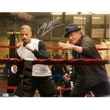 Michael B Jordan Signed 16x20 Creed Movie Training Photo w/ Stallone BAS ITP - Sports Integrity