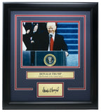 President Donald Trump Framed 8x10 Photo w/ Laser Engraved Signature - Sports Integrity