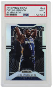 Zion Williamson 2019 Panini Prizm #248 Pelicans Silver Prizm Card PSA Mint 9 - Sports Integrity