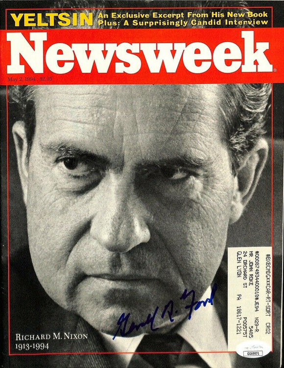 President Gerald Ford Signed Newsweek Magazine JSA - Sports Integrity