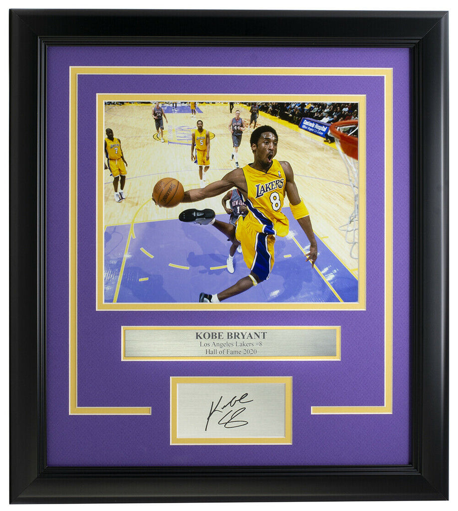 Kobe Bryant UNSIGNED Framed Jersey Los Angeles Lakers L.A.