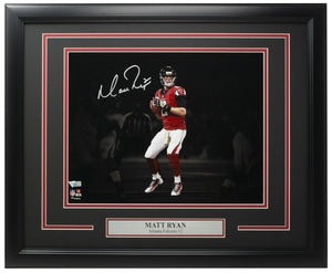 Matt Ryan Signed Framed 11x14 Atlanta Falcons Spotlight Photo Fanatics - Sports Integrity