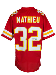 Tyrann Mathieu Kansas City Signed Red Football Jersey JSA ITP