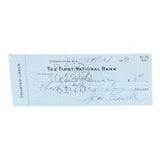 Joe Sewell Cleveland Signed October 18 1949  Bank Check BAS