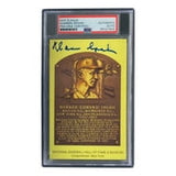 Warren Spahn Signed 4x6 Milwaukee Braves Hall Of Fame Plaque Card PSA/DNA 85027805