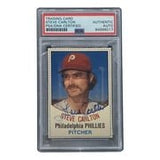 Steve Carlton Signed Phillies 1977 Hostess #117 Trading Card PSA/DNA - Sports Integrity