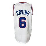 Julius Dr J Erving Signed Custom White Pro-Style Basketball Jersey JSA