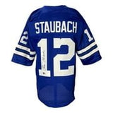 Roger Staubach Signed Custom Blue Pro - Style Football Jersey BAS ITP - Sports Integrity