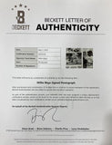 Willie Mays Signed 5x7 San Francisco Giants Bally's Photo BAS LOA