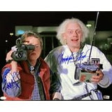 Michael J. Fox Chris Lloyd Signed 16x20 Back to the Future Camera Photo JSA+BAS - Sports Integrity